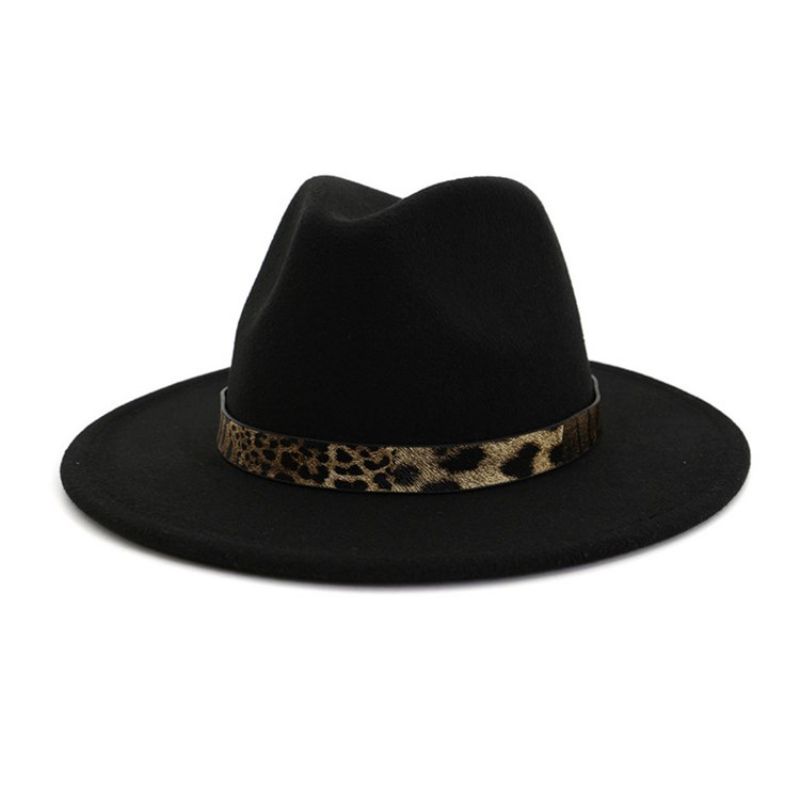 Fedora Hat Print Leopard Talvihatut