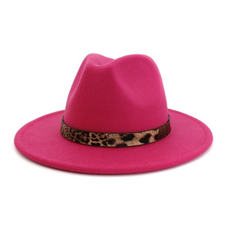 Fedora Hat Print Leopard Talvihatut