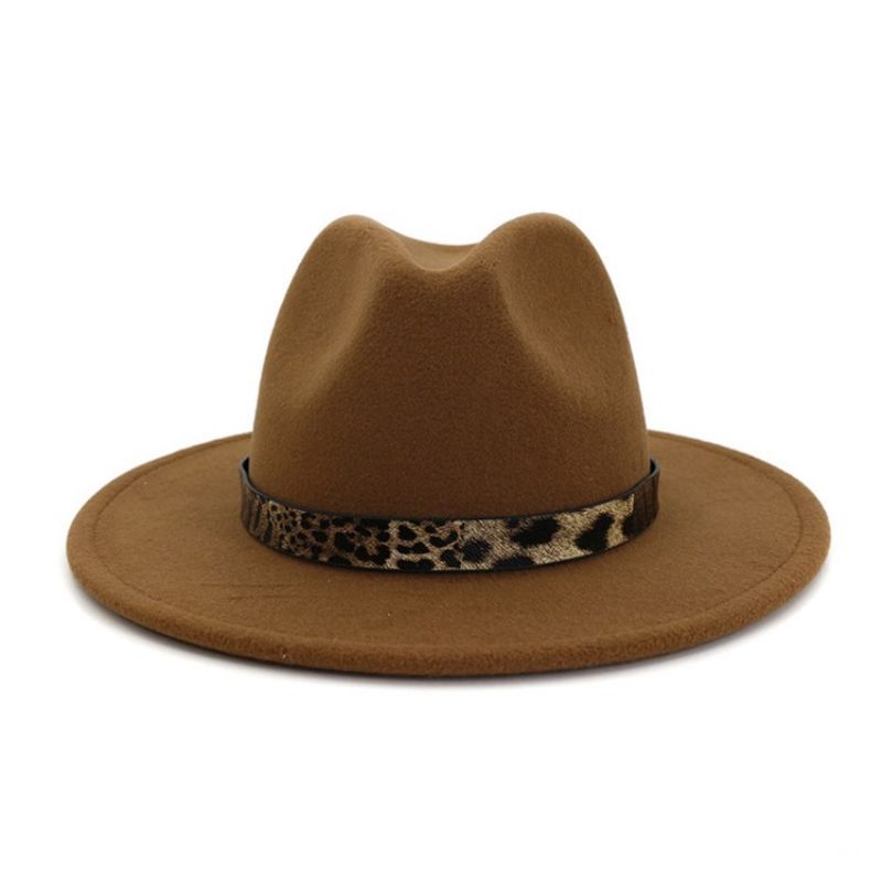 Fedora Hat Print Leopard Talvihatut