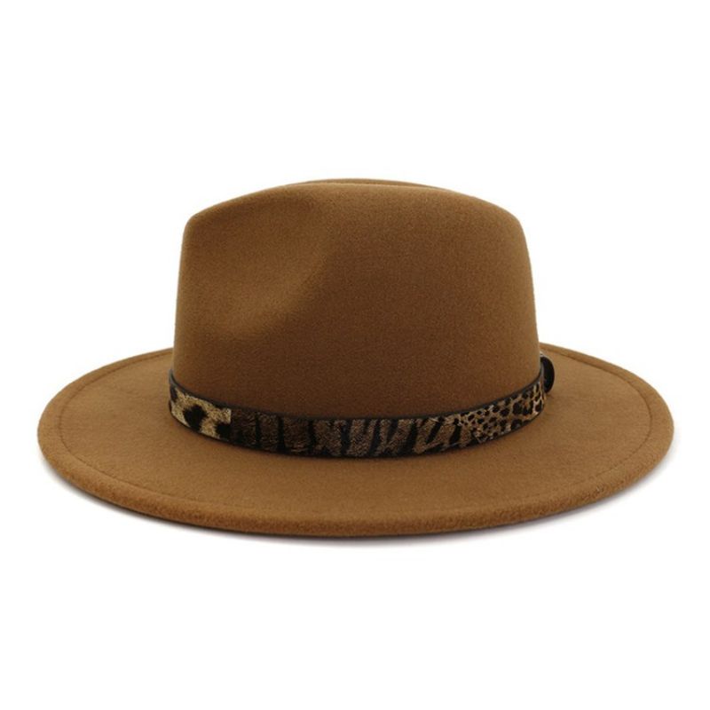 Fedora Hat Print Leopard Talvihatut