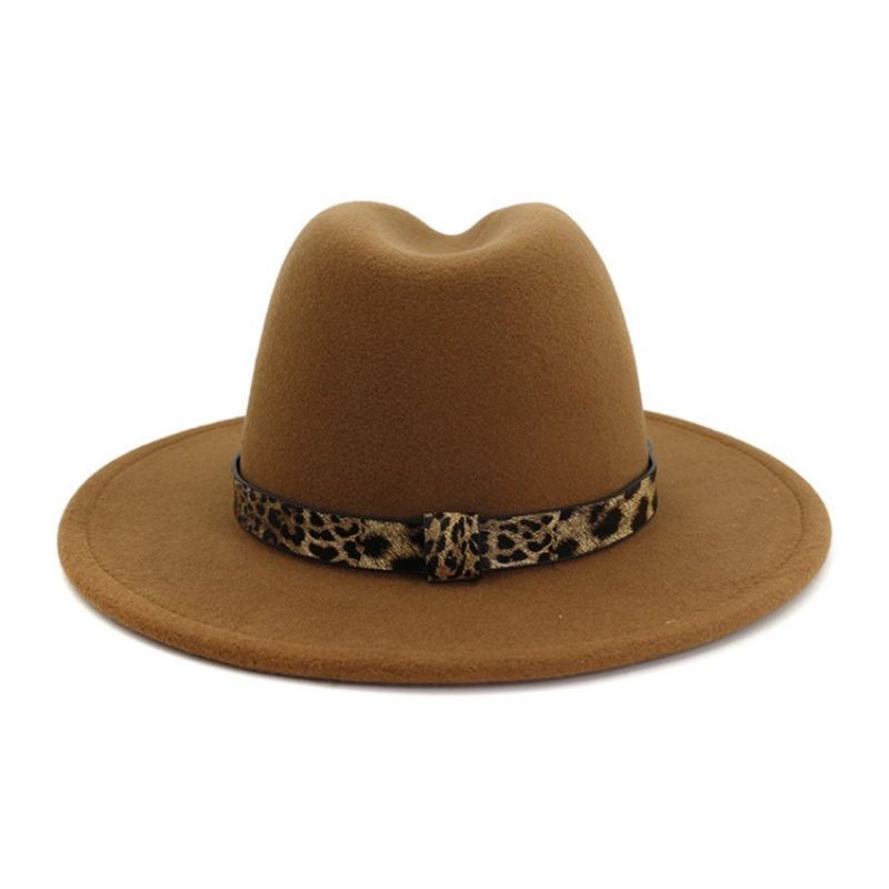 Fedora Hat Print Leopard Talvihatut