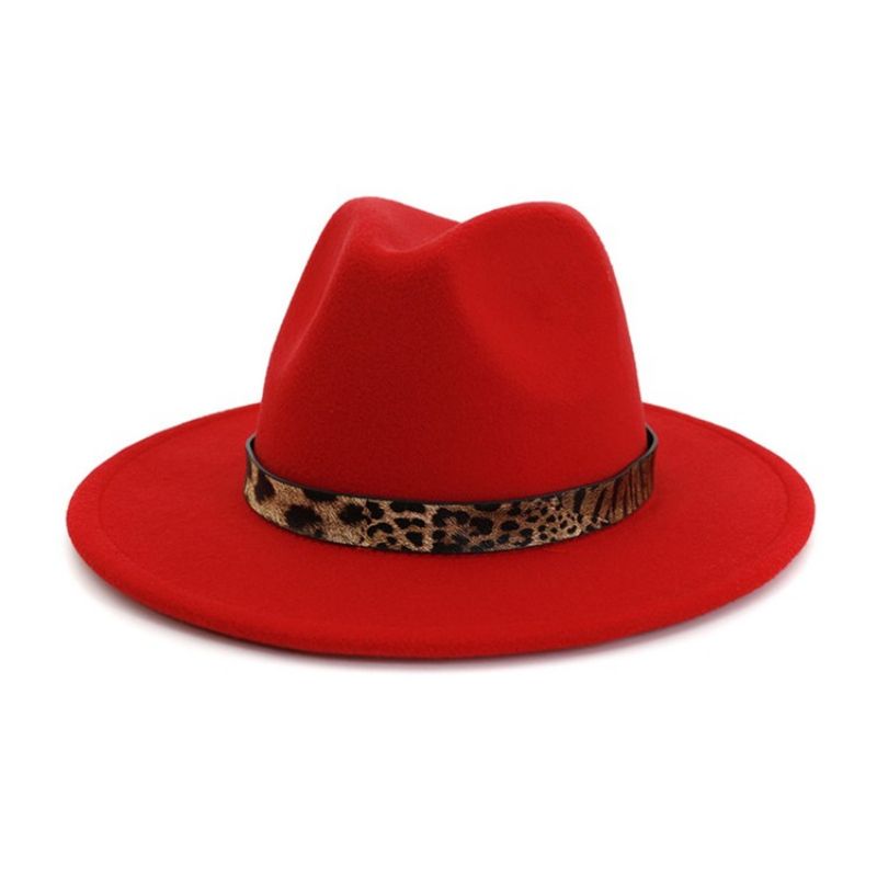 Fedora Hat Print Leopard Talvihatut