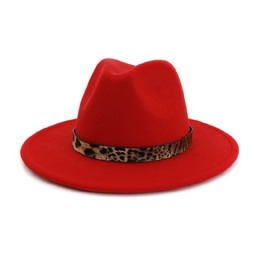 Fedora Hat Print Leopard Talvihatut