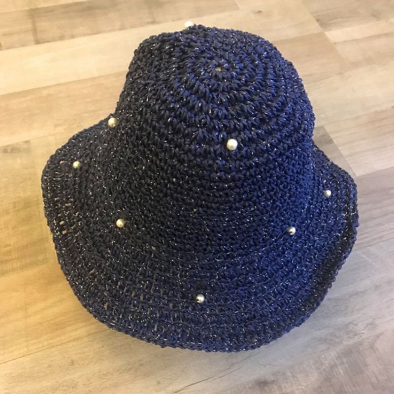 Olki Hollow Plain Pearl Hat