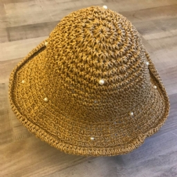 Olki Hollow Plain Pearl Hat