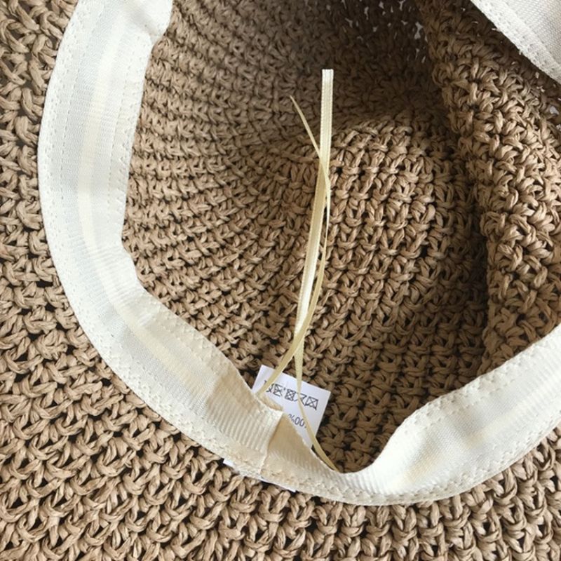 Olki Palmikoitu Artikkeli Pearl Summer Plain Hat