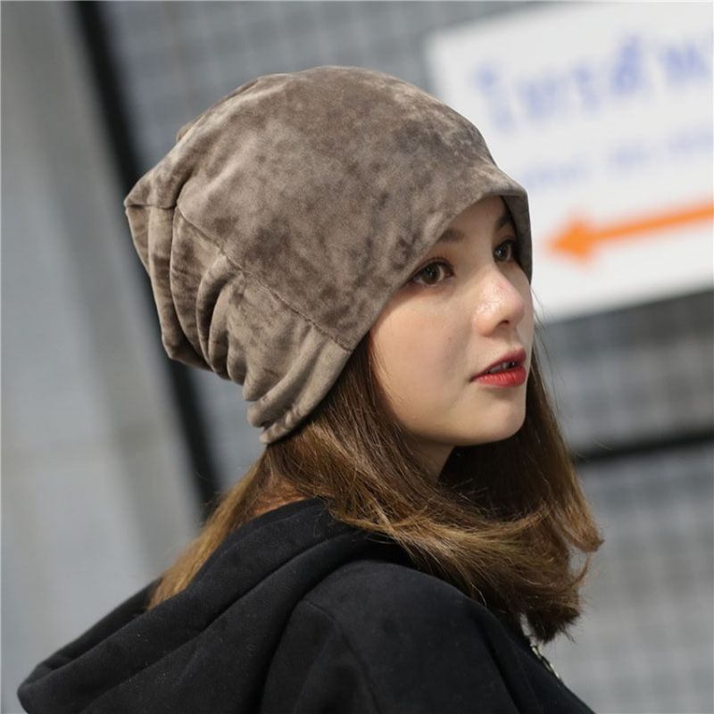 Pure Color Pehmo Fall Plain Hat