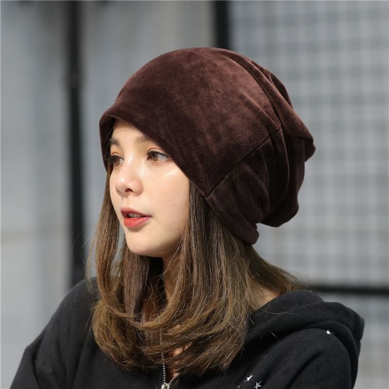 Pure Color Pehmo Fall Plain Hat