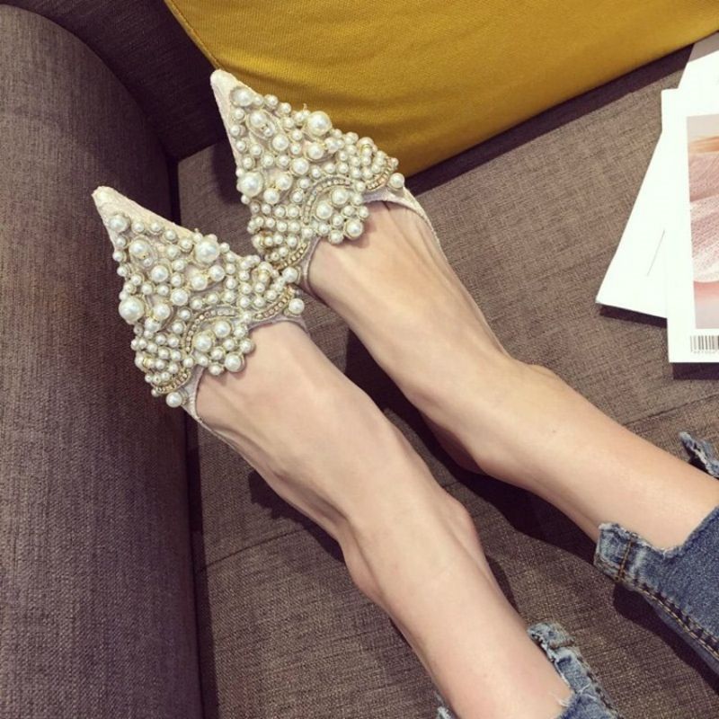 Beads Stiletto Heel Naisten Muulikengät