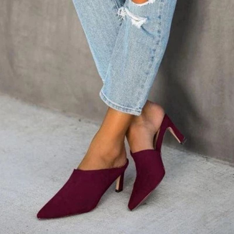 Stiletto Heel Slip-On Closed Toe Casual Tossut