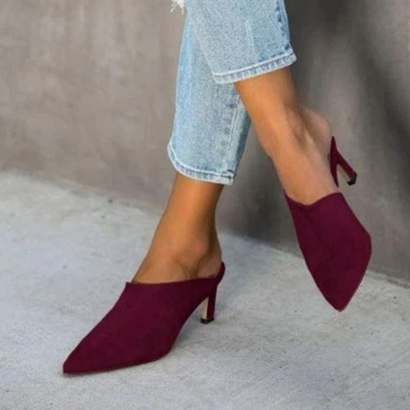 Stiletto Heel Slip-On Closed Toe Casual Tossut