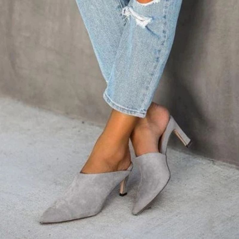 Stiletto Heel Slip-On Closed Toe Casual Tossut