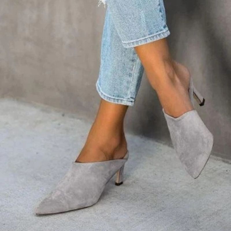 Stiletto Heel Slip-On Closed Toe Casual Tossut