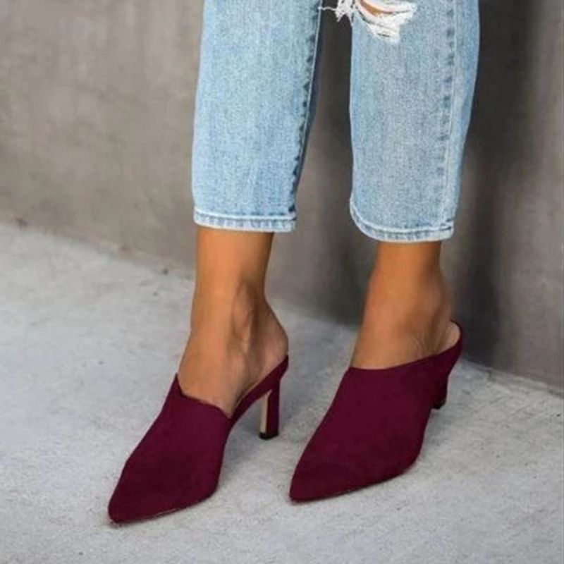 Stiletto Heel Slip-On Closed Toe Casual Tossut