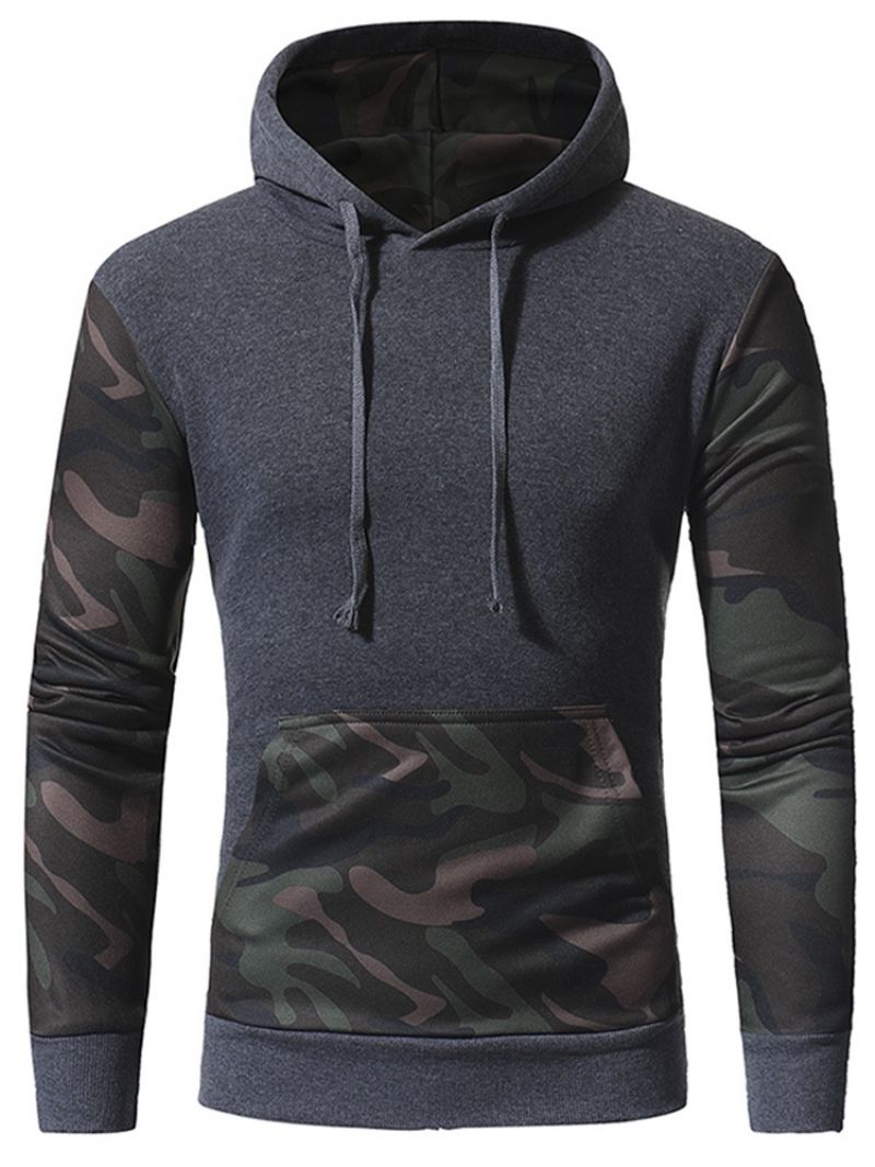 Camouflage Pullover Pocket Pullover Talvihupparit