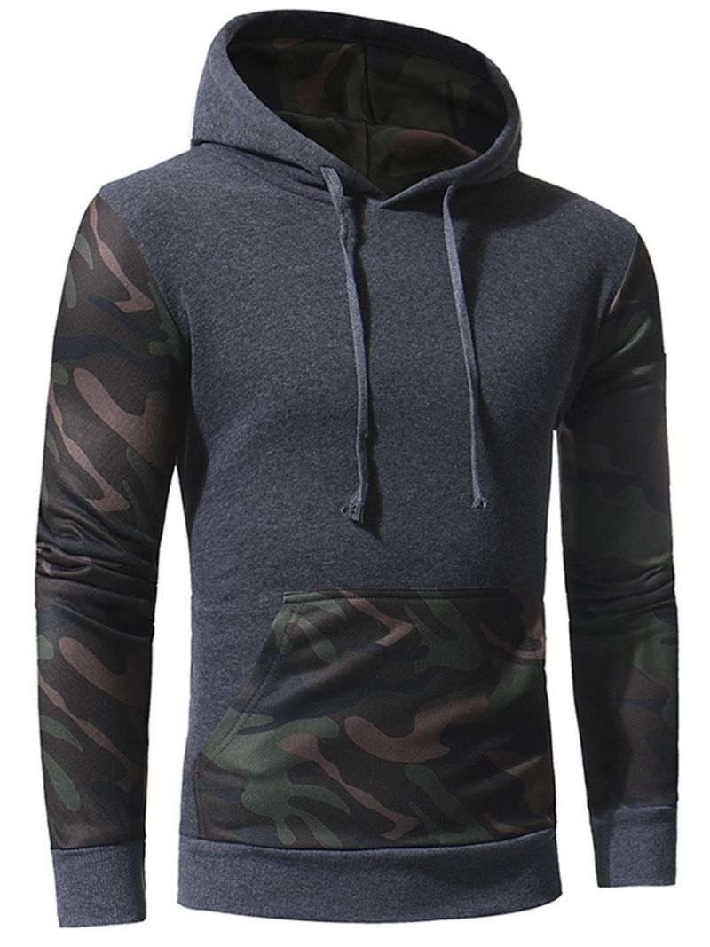 Camouflage Pullover Pocket Pullover Talvihupparit