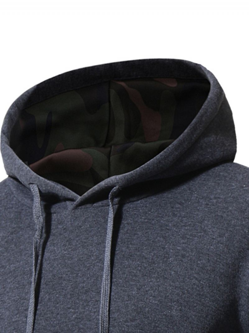 Camouflage Pullover Pocket Pullover Talvihupparit