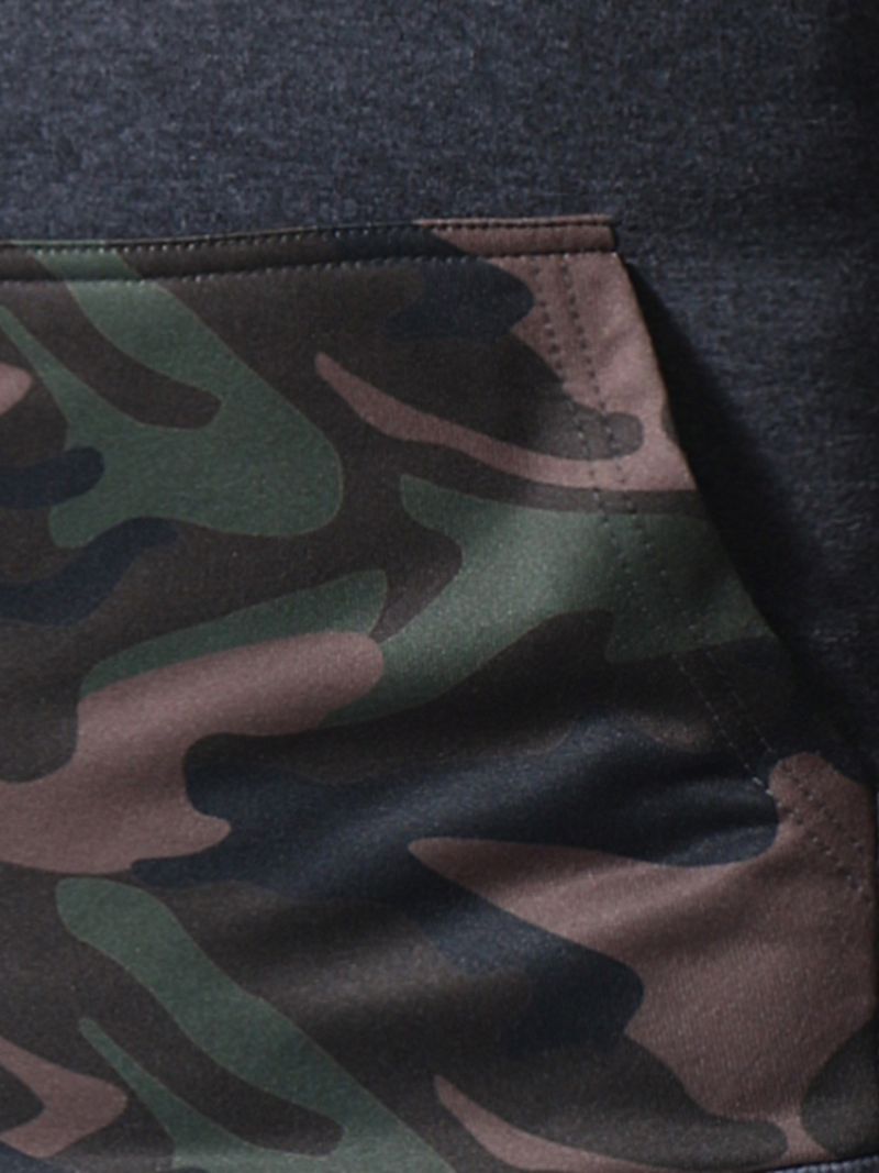 Camouflage Pullover Pocket Pullover Talvihupparit