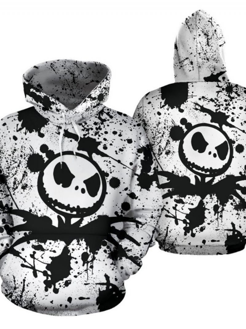 Pullover Skull Print Spring Casual Hupparit