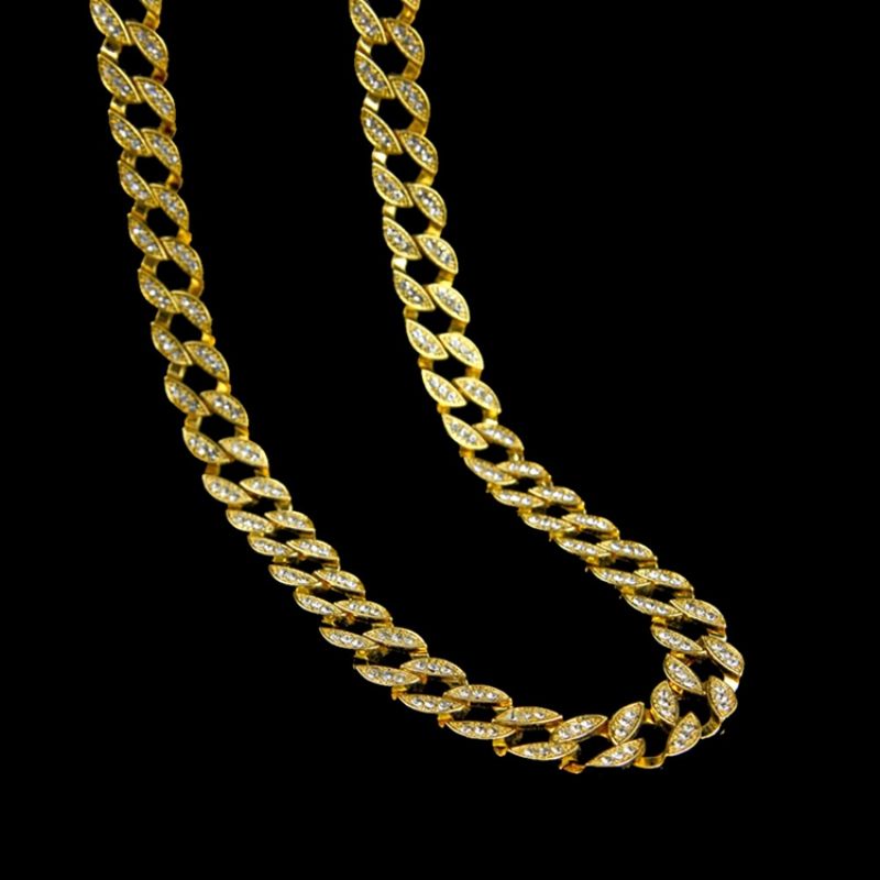 Kuuban Link Chain Style Diamante Hiphop Kaulakoru