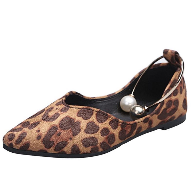 Helmet Slip-On Block Heel Leopard Ohuet Kengät