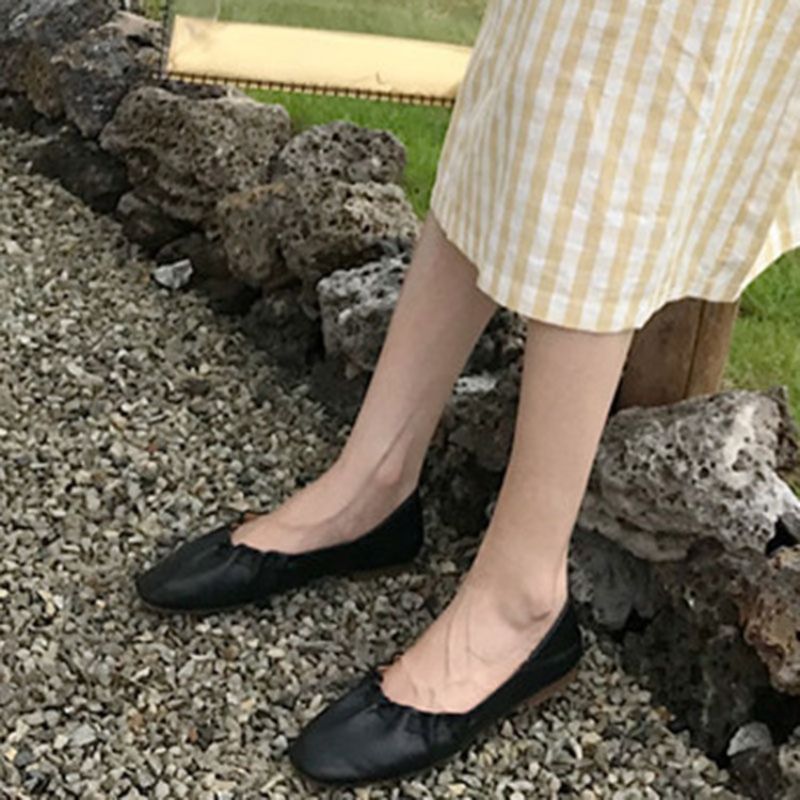 Pu Neliömäinen Varvas Slip-On Block Heel Naisten Tasaiset