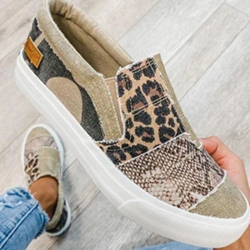 Slip-On Matalat Ylemmät Leopard-Lenkkarit