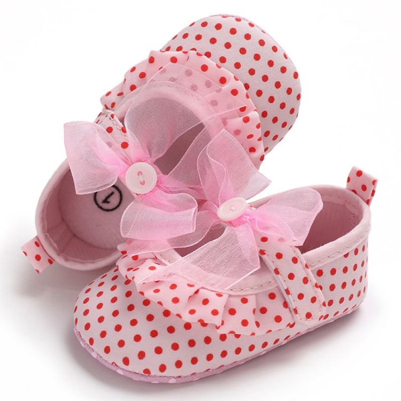 Polka Dot Velcro Taaperon Kengät