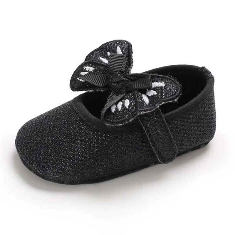 Sequin Bowknot Velcro Taaperon Kengät