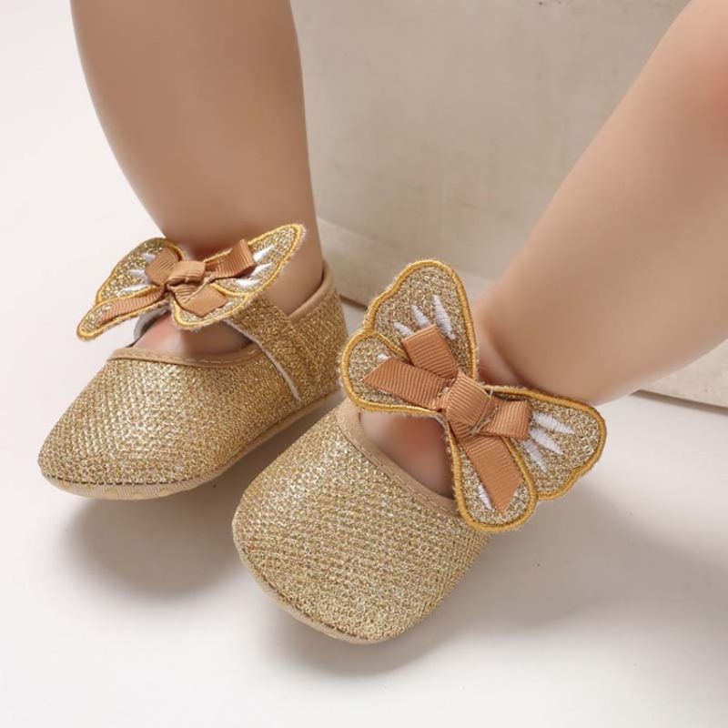 Sequin Bowknot Velcro Taaperon Kengät