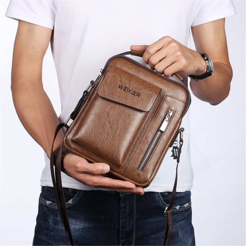 Tavalliset Eurooppalaiset Pu Square Crossbody Laukut