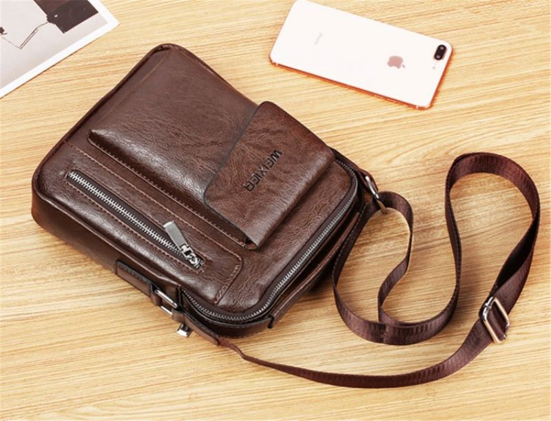 Tavalliset Eurooppalaiset Pu Square Crossbody Laukut