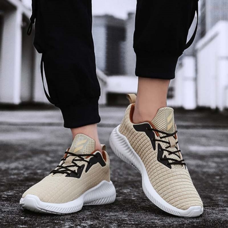 Miesten Flyknit Color Block Lace-Up Lenkkarit