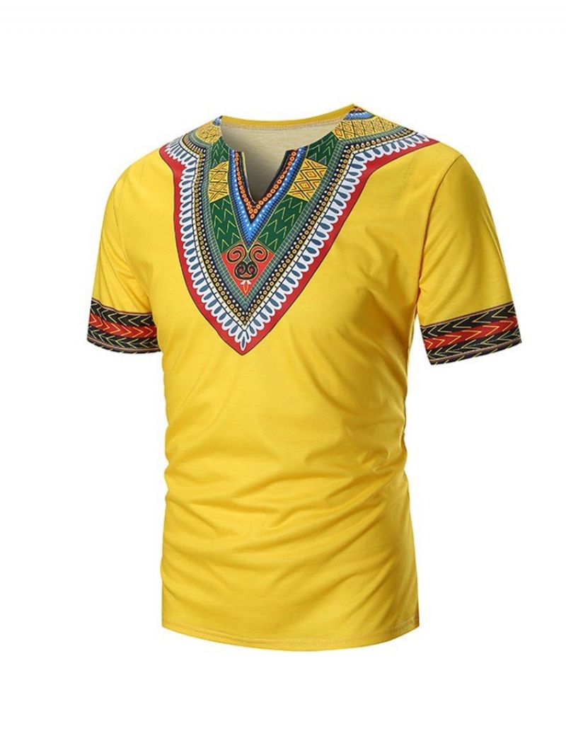 African Muoti Dashiki Ethnic Miesten Lyhythihainen T-Paita