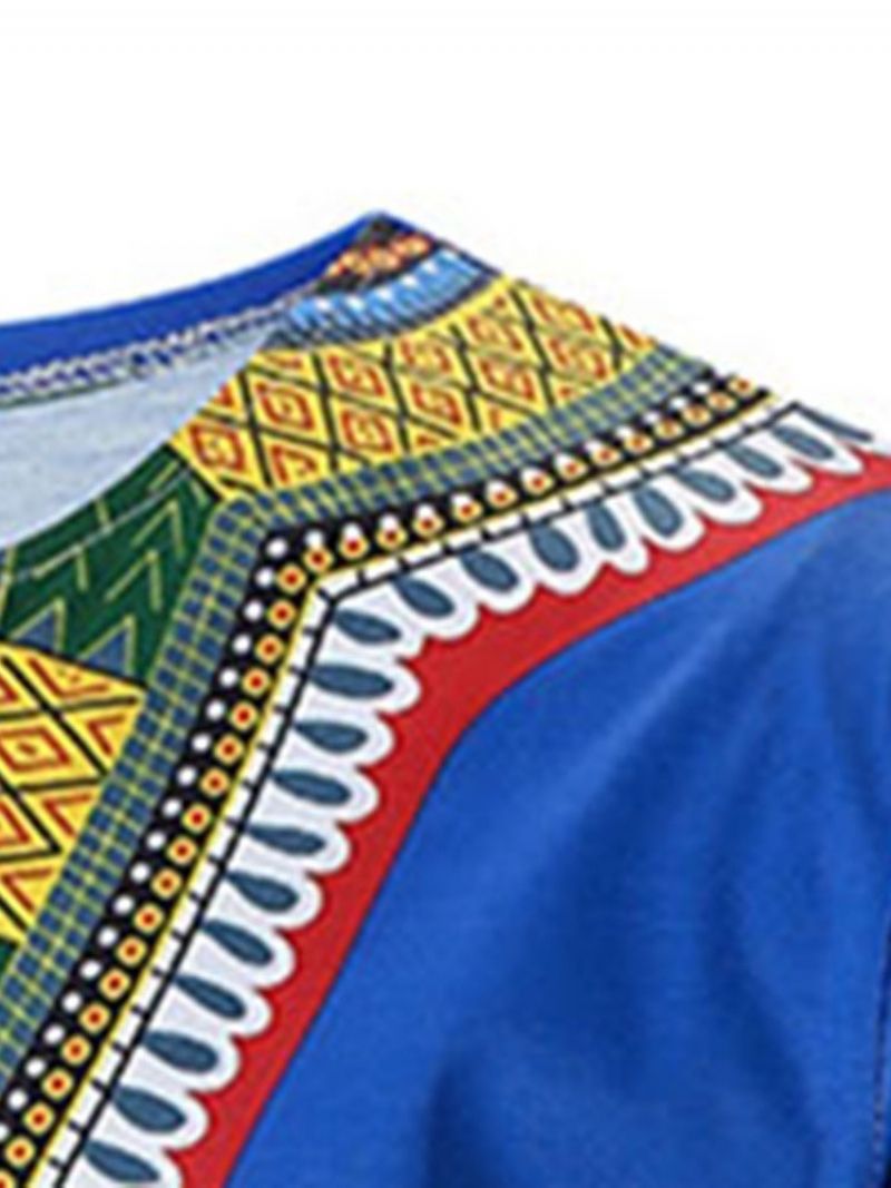 African Muoti Dashiki Ethnic Miesten Lyhythihainen T-Paita