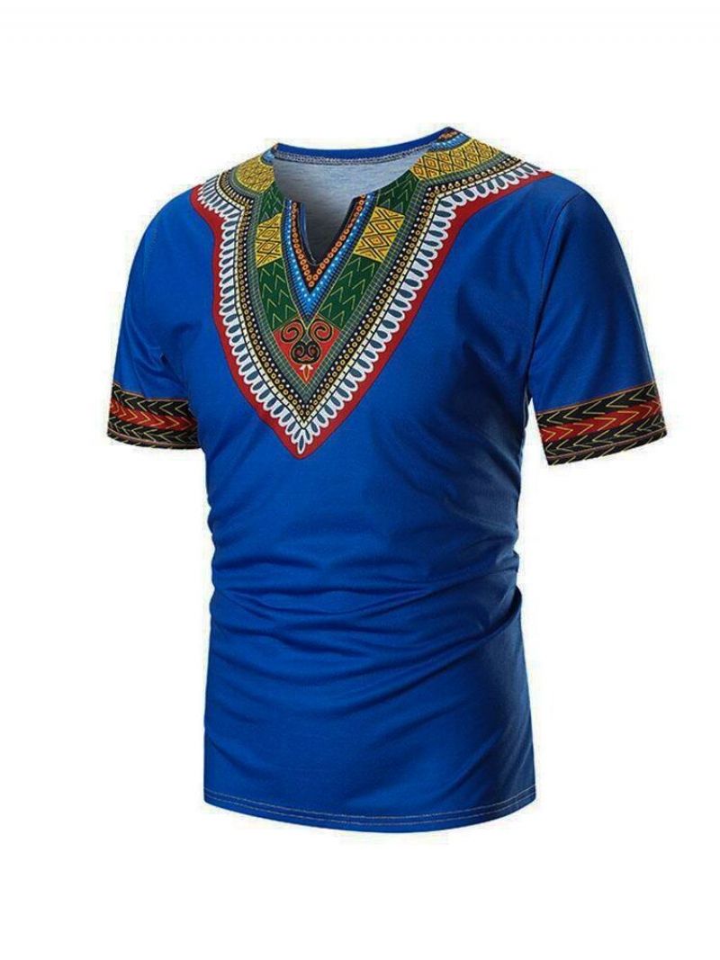 African Muoti Dashiki Ethnic Miesten Lyhythihainen T-Paita