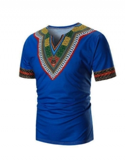 African Muoti Dashiki Ethnic Miesten Lyhythihainen T-Paita