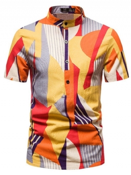 European Print Stand Kaulus Summer Straight Shirt