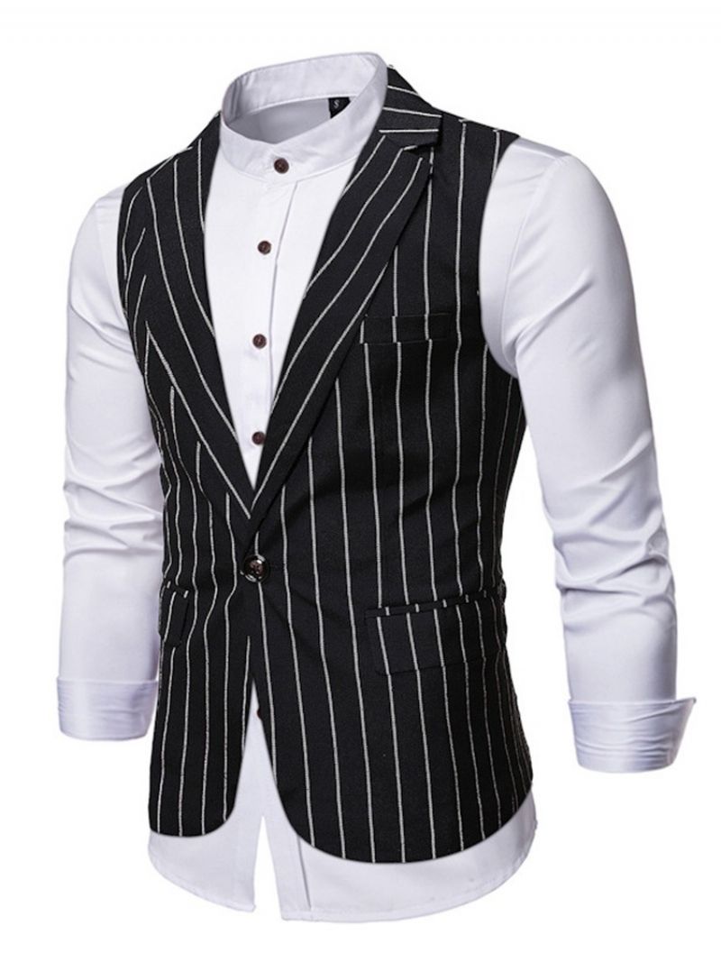 Lovitettu Lapel Stripe European Fall Liivi