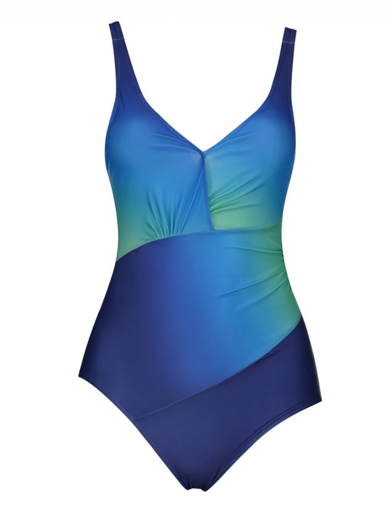 Laskostettu Gradientti Monokini (Saatavana Plus-Koko)