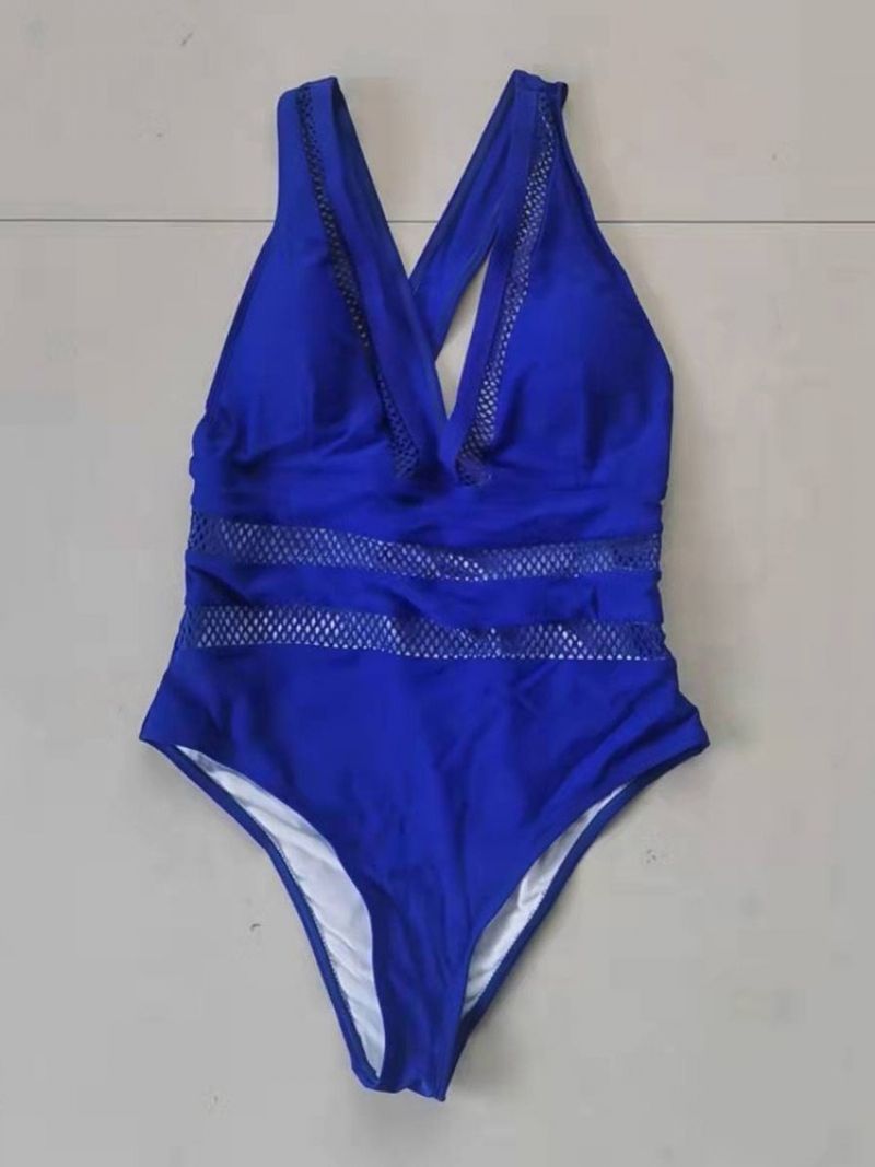 One Piece Plain Hollow Swimwear