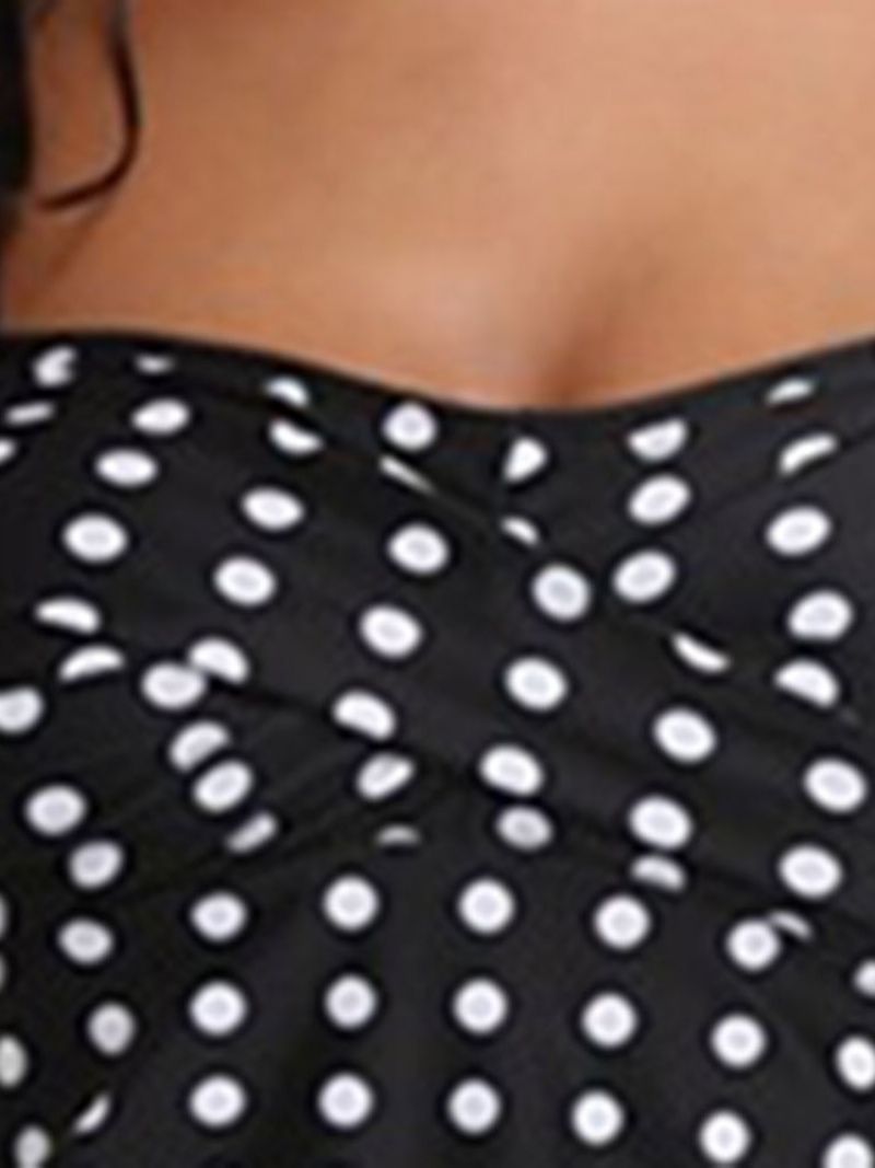 Polka Dots Striped Beach Look Naisten Tankinit