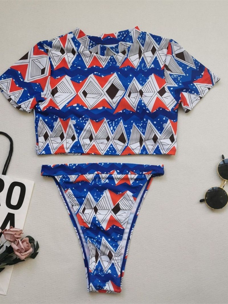 Seksikäs Patchwork Tankini Uimapuvut