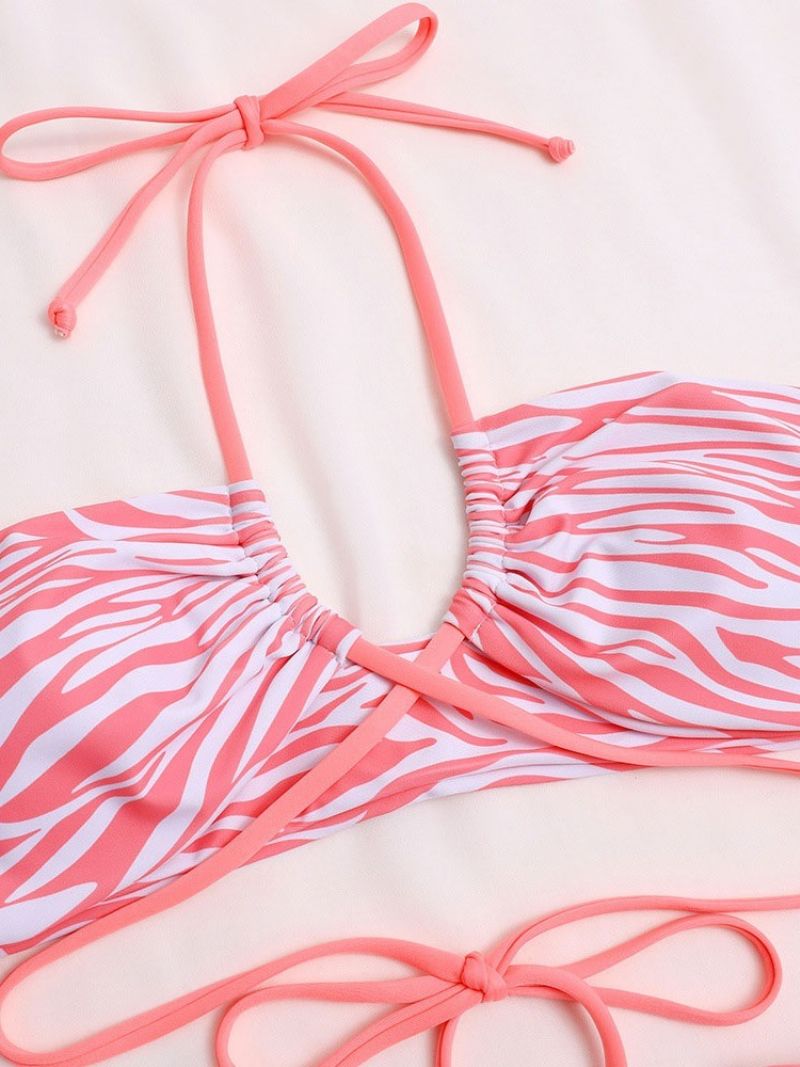 Sexy Lace-Up Zebra Stripe Uimapuvut Bikinit