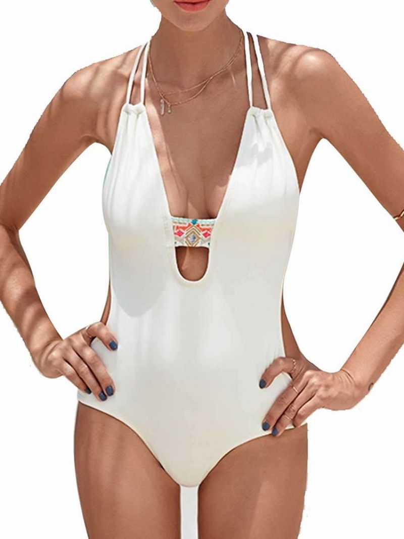 Sexy Plain One Piece Naisten Uimahousut Monokini