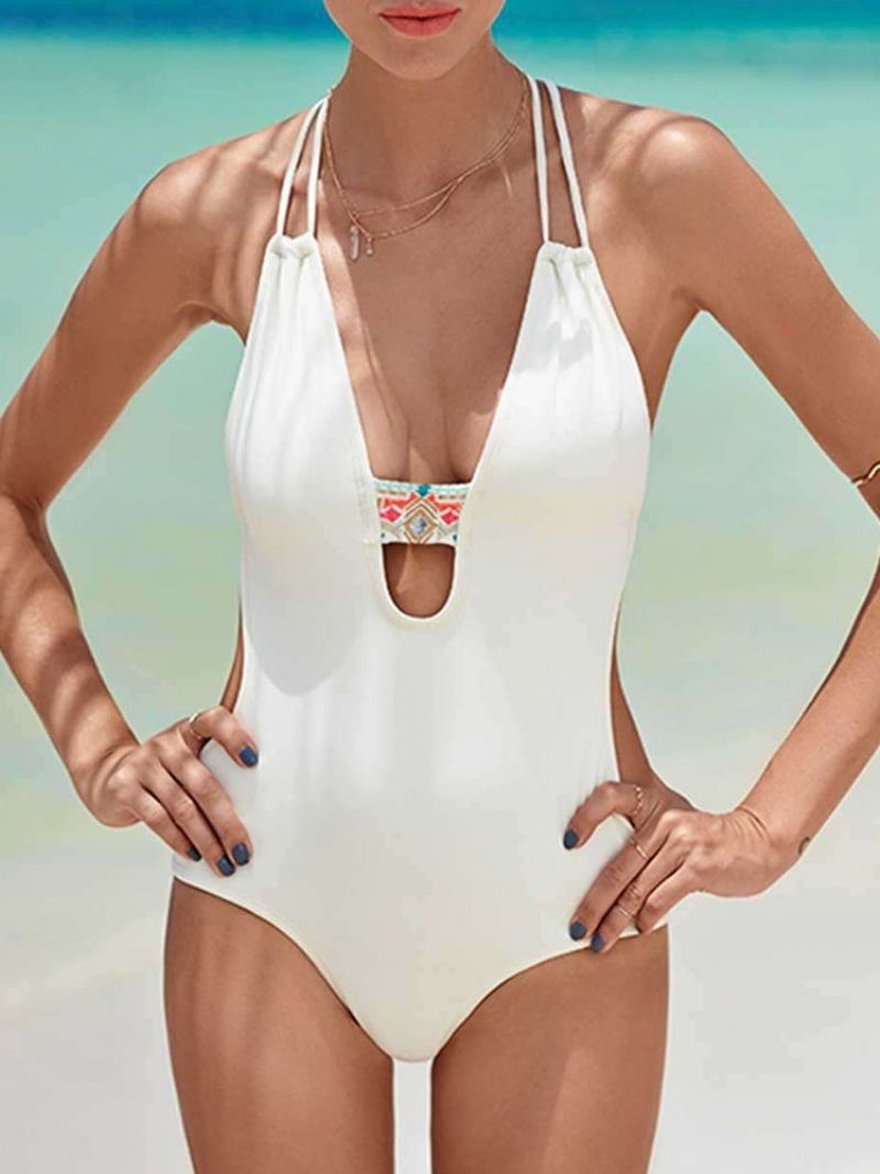 Sexy Plain One Piece Naisten Uimahousut Monokini