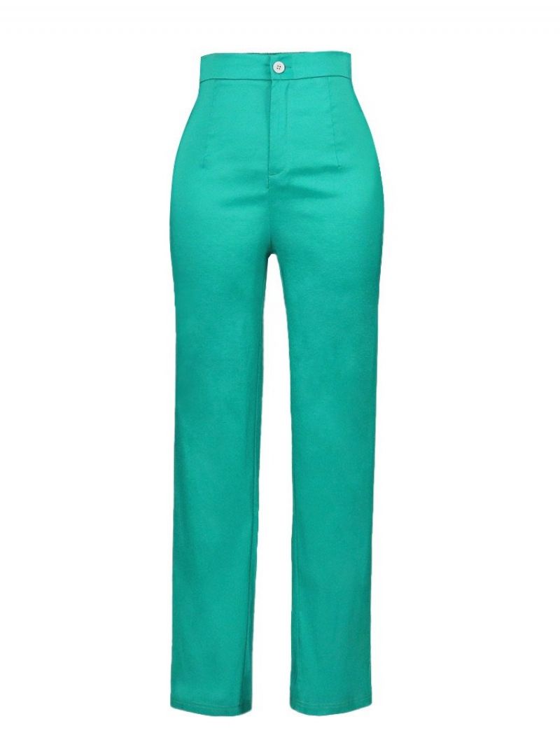 Muoti Color Block Pants Suorat V-Kaula Kaksiosaiset Setit