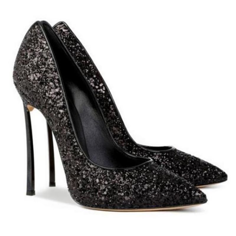 Naisten Kimaltelevat Sequin Stiletto Heel Slip-On Kengät