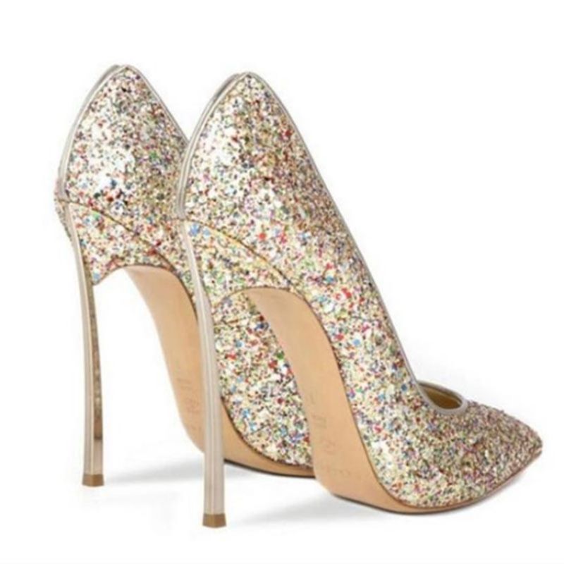 Naisten Kimaltelevat Sequin Stiletto Heel Slip-On Kengät