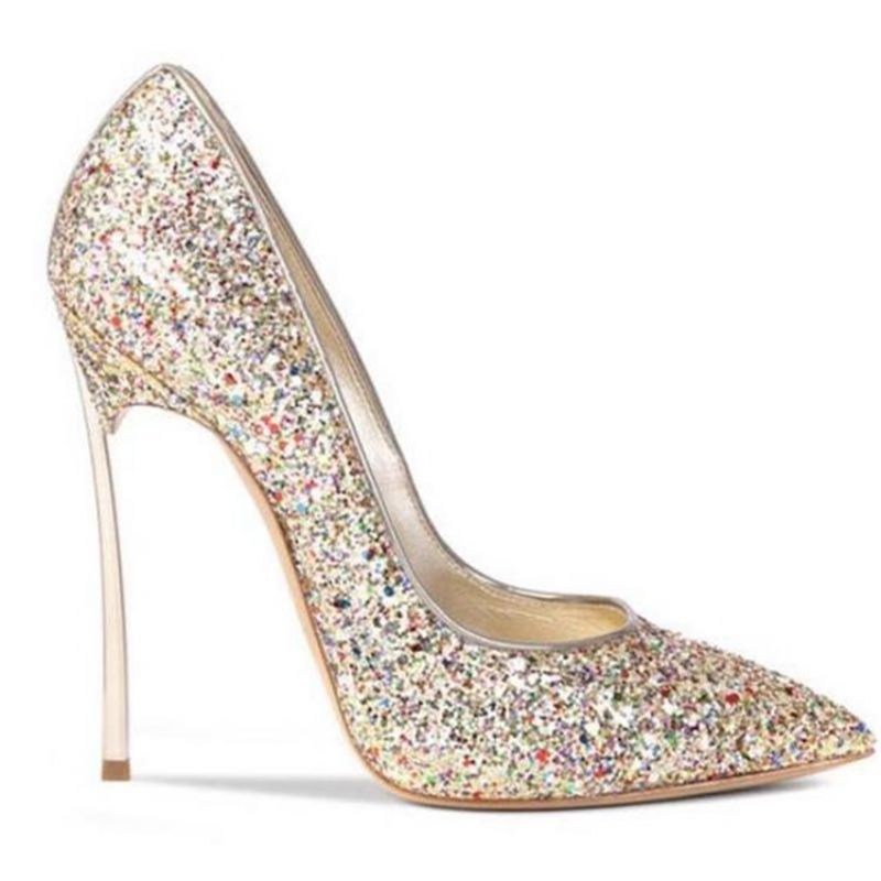 Naisten Kimaltelevat Sequin Stiletto Heel Slip-On Kengät